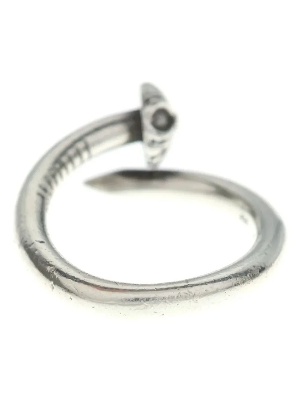 Chrome Hearts Nail Crsball Cross Ball Ring Silver